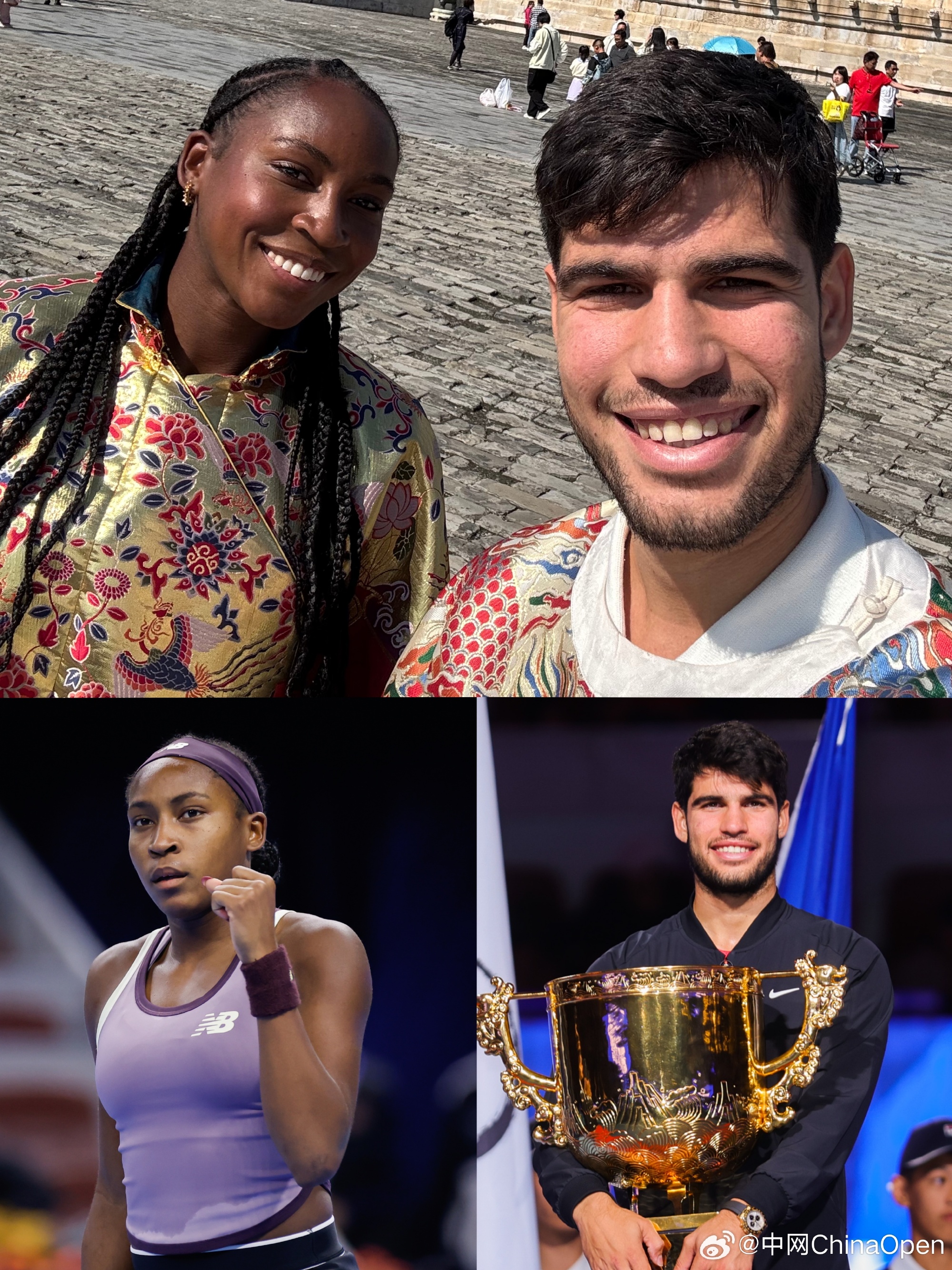 高芙和阿卡去年中网和今年法网夺冠,前者喊话:我们回到北京了